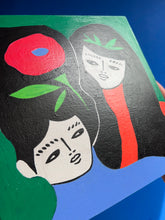 Load image into Gallery viewer, Original Acrylic Painting: Green Glances (free US shipping)