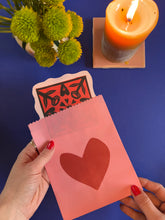 Load image into Gallery viewer, Handprinted Valentine: Add on to any order!