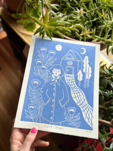 Load image into Gallery viewer, Handprinted Blockprint • “Night Magic” in Cornflower Blue
