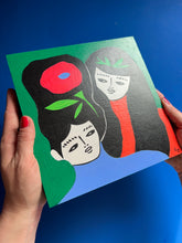 Load image into Gallery viewer, Original Acrylic Painting: Green Glances (free US shipping)