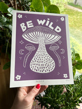 Load image into Gallery viewer, Handprinted Blockprint • Be Wild in Purple