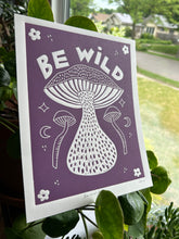 Load image into Gallery viewer, Handprinted Blockprint • Be Wild in Purple