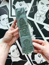 Load image into Gallery viewer, Handprinted Blockprint • Monsters in a Photobooth Strip!