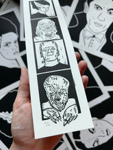 Load image into Gallery viewer, Handprinted Blockprint • Monsters in a Photobooth Strip!