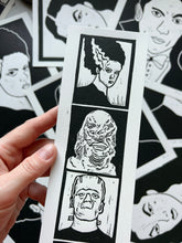 Load image into Gallery viewer, Handprinted Blockprint • Monsters in a Photobooth Strip!