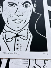 Load image into Gallery viewer, Handprinted Blockprint • Dracula