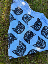 Load image into Gallery viewer, Black Cats — Naturally Dyed and Handprinted Scarf