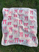 Load image into Gallery viewer, Pink Bows - Naturally Dyed and Handprinted Scarf
