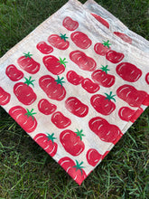 Load image into Gallery viewer, Heirloom Tomatoes #1 - Naturally Dyed and Handprinted Scarf