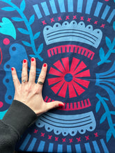 Load image into Gallery viewer, Folky Blues Cotton Scarf