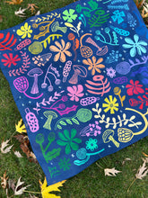 Load image into Gallery viewer, Mushrooms + Flowers Cotton Scarf