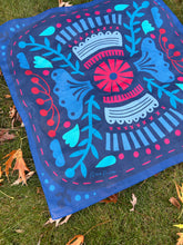 Load image into Gallery viewer, Folky Blues Cotton Scarf