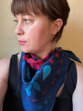 Load image into Gallery viewer, Folky Blues Cotton Scarf