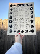 Load image into Gallery viewer, 2026 Calendar — Black + Cream