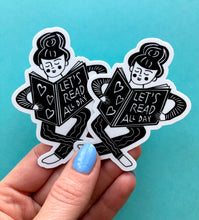 Load image into Gallery viewer, Let’s Read All Day Sticker Pack • Set of 2 • Free shipping