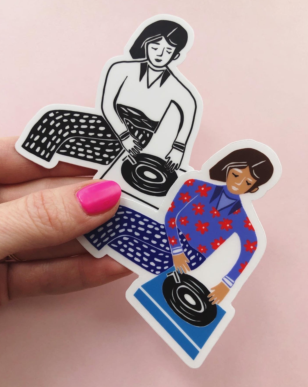 DJ Gal Sticker Pack • Set of 2 • Free Shipping