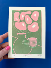 Load image into Gallery viewer, Handprinted Reduction Print - “Blooms” Limited Edition