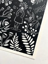 Load image into Gallery viewer, Handprinted Blockprint - Fearless 11x14" - Limited Edition