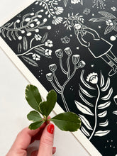 Load image into Gallery viewer, Handprinted Blockprint - Fearless 11x14" - Limited Edition