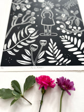 Load image into Gallery viewer, Handprinted Blockprint - Fearless 11x14" - Limited Edition