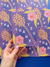 Load image into Gallery viewer, Fuzzy Purple Thank You Card