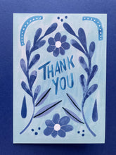 Load image into Gallery viewer, Vintage Blue Thank You Card