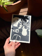 Load image into Gallery viewer, Handprinted Blockprint • At Home # 2 in Black