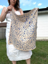 Load image into Gallery viewer, Naturally-Dyed + Hand Painted Linen Bandana — Bricks
