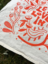 Load image into Gallery viewer, Let Love In Cotton Tea Towel
