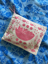 Load image into Gallery viewer, Pink Produce — Hand-Printed Zipper Bag
