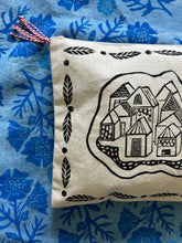 Load image into Gallery viewer, Little Village 1 — Hand-Printed Zipper Bag
