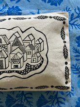 Load image into Gallery viewer, Little Village 1 — Hand-Printed Zipper Bag
