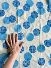 Load image into Gallery viewer, Blue Dots — Naturally-Dyed and Hand-Printed Bandana
