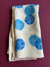 Load image into Gallery viewer, Blue Dots — Naturally-Dyed and Hand-Printed Bandana
