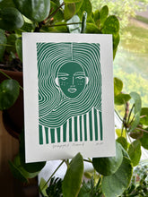 Load image into Gallery viewer, Handprinted Blockprint • Wrapped Around in Green
