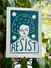 Load image into Gallery viewer, Handprinted Blockprint • “Resist”

