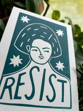 Load image into Gallery viewer, Handprinted Blockprint • “Resist”
