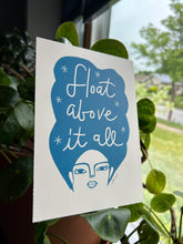 Load image into Gallery viewer, Handprinted Blockprint • Float in Blue
