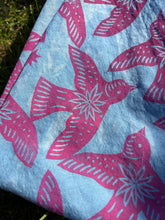 Load image into Gallery viewer, Pink Birds - Naturally Dyed and Handprinted Scarf
