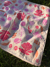 Load image into Gallery viewer, Multicolored Wildflowers - Naturally Dyed and Handprinted Scarf
