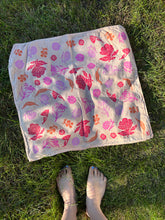 Load image into Gallery viewer, Multicolored Wildflowers - Naturally Dyed and Handprinted Scarf
