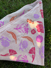 Load image into Gallery viewer, Multicolored Wildflowers - Naturally Dyed and Handprinted Scarf
