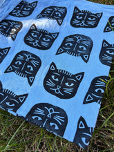 Load image into Gallery viewer, Black Cats — Naturally Dyed and Handprinted Scarf
