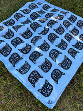 Load image into Gallery viewer, Black Cats — Naturally Dyed and Handprinted Scarf
