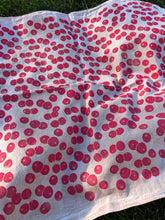 Load image into Gallery viewer, Cherry Tomatoes #1 - Naturally Dyed and Handprinted Scarf
