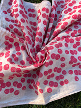 Load image into Gallery viewer, Cherry Tomatoes #1 - Naturally Dyed and Handprinted Scarf
