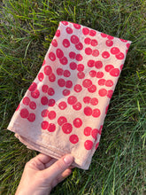 Load image into Gallery viewer, Cherry Tomatoes #1 - Naturally Dyed and Handprinted Scarf
