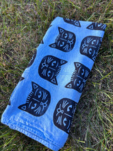 Load image into Gallery viewer, Black Cats — Naturally Dyed and Handprinted Scarf
