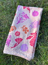 Load image into Gallery viewer, Multicolored Wildflowers - Naturally Dyed and Handprinted Scarf
