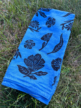 Load image into Gallery viewer, Black Wildflowers #2 - Naturally Dyed and Handprinted Scarf
